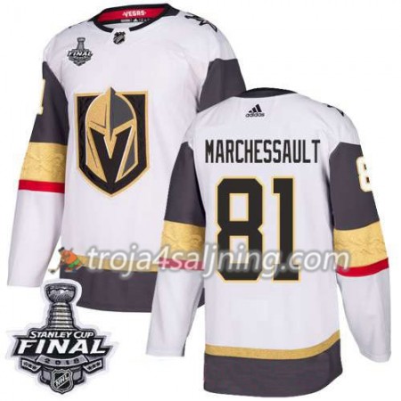 Vegas Golden Knights tröja Jonathan Marchessault 81 2018 Stanley Cup Final Patch Adidas Vit Authentic - NHL Tröjor Herr